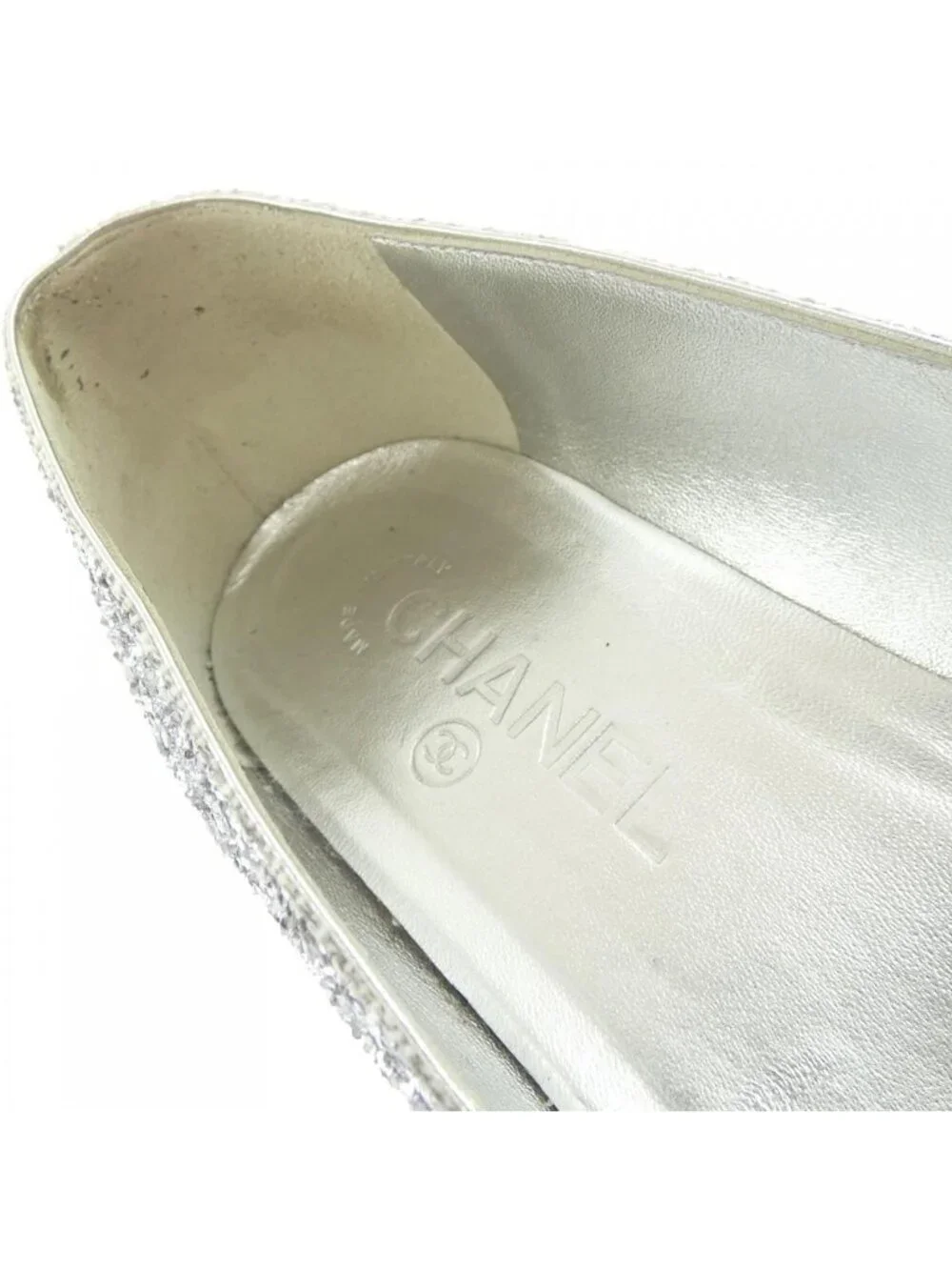 Chanel Flat Sneakers Silver